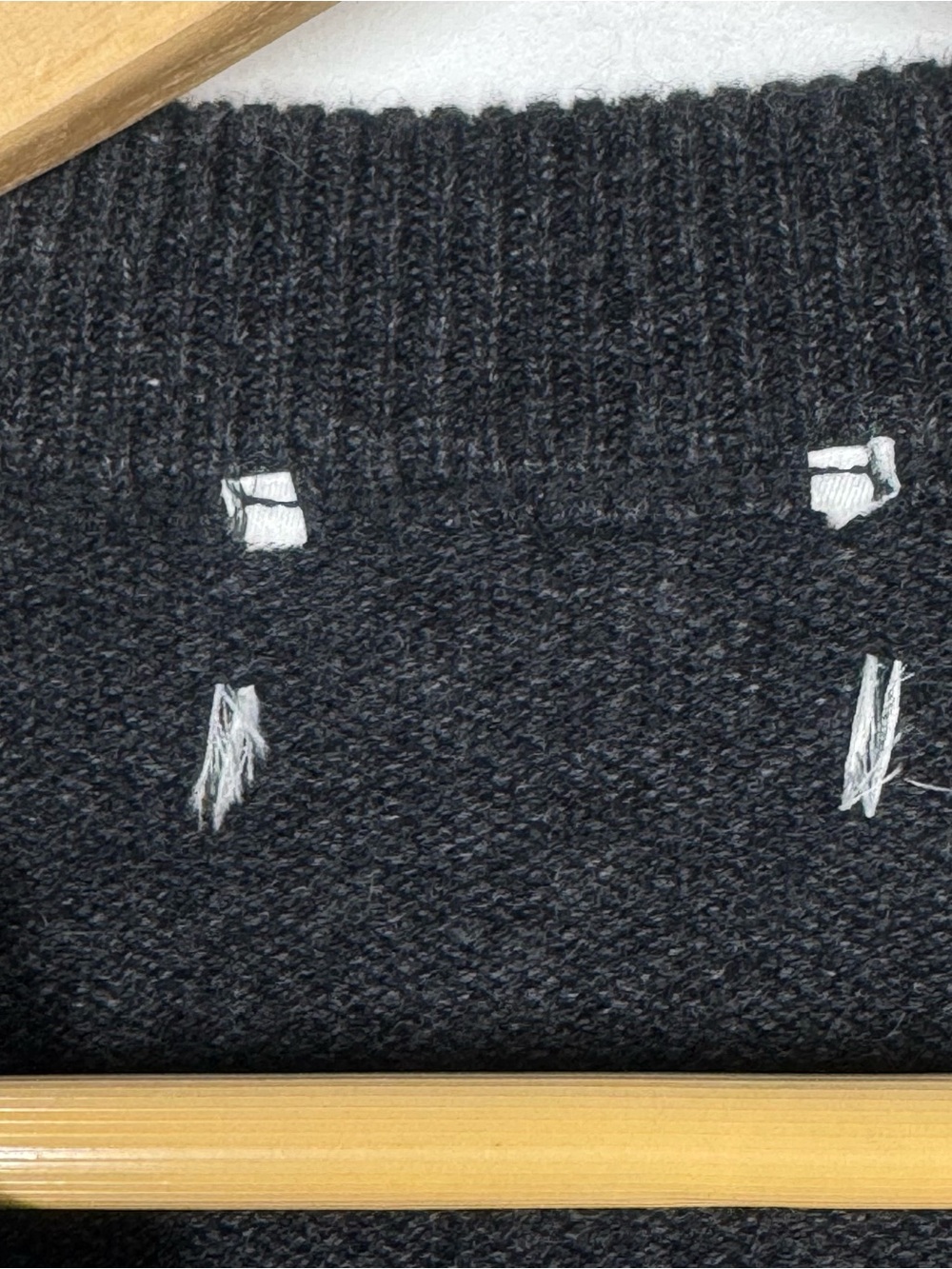 COS Jumper Womens Small Black Dark Gray Cashmere Luxury Crew Neck Knit Sweater - Picture 2 of 9